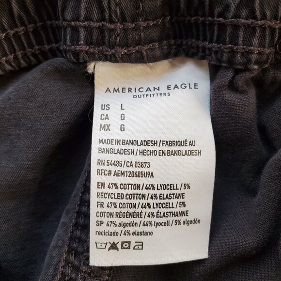 AMERICAN EAGLE 1977 SZ L Men's Flex Casual Cotton blend Jogger Pants in Black - Picture 8 of 11